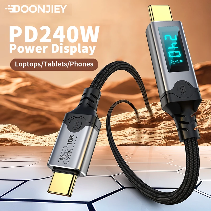 Cabo USB Tipo C PD240W com Car - Home Security Robot avaliação e preço