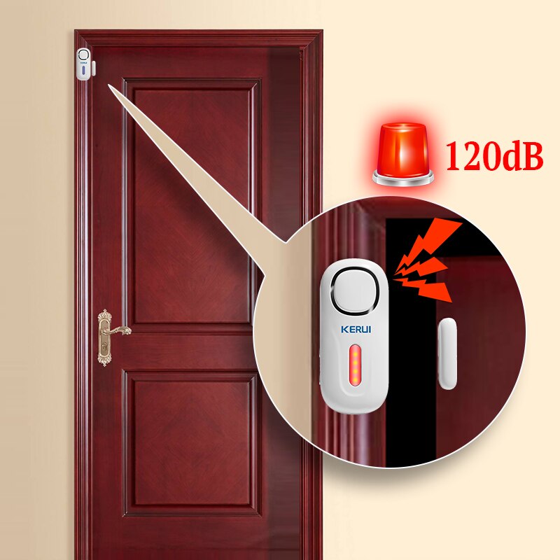 Kerui 120db sem fio porta/jane - Sim Gsm Alarm avaliação e preço